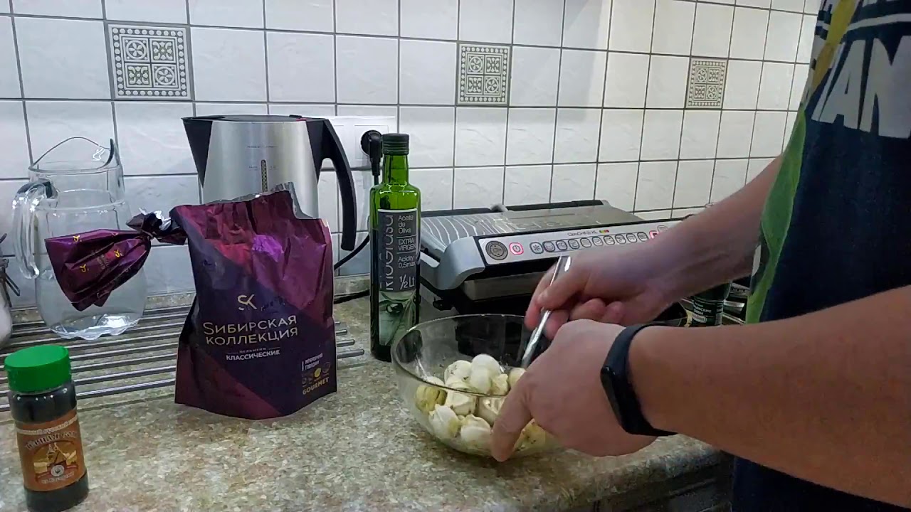 Пельмени на электрогриле Tefal optigrill,быстро и вкусно!