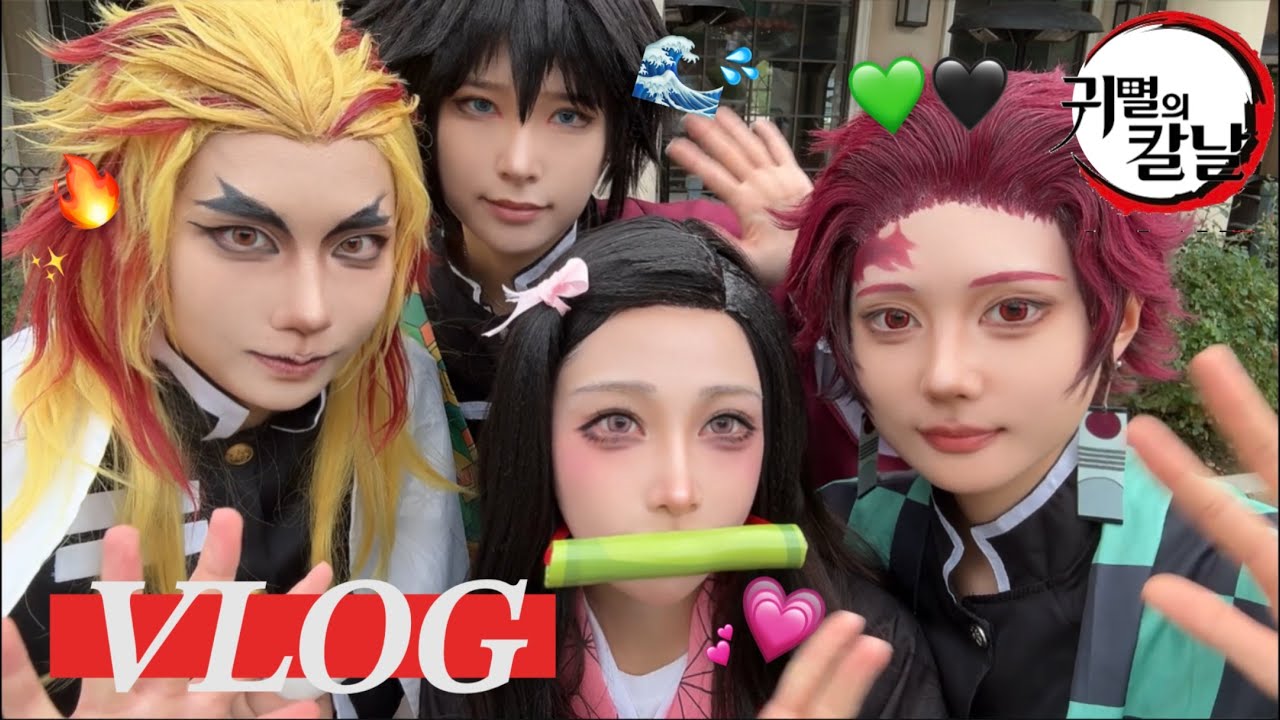 [VLOG] ⚔️Demon Slayer: Kimetsu no Yaiba появляется в Everland🎢 | Видеоблог о косплее Demon Slayer...