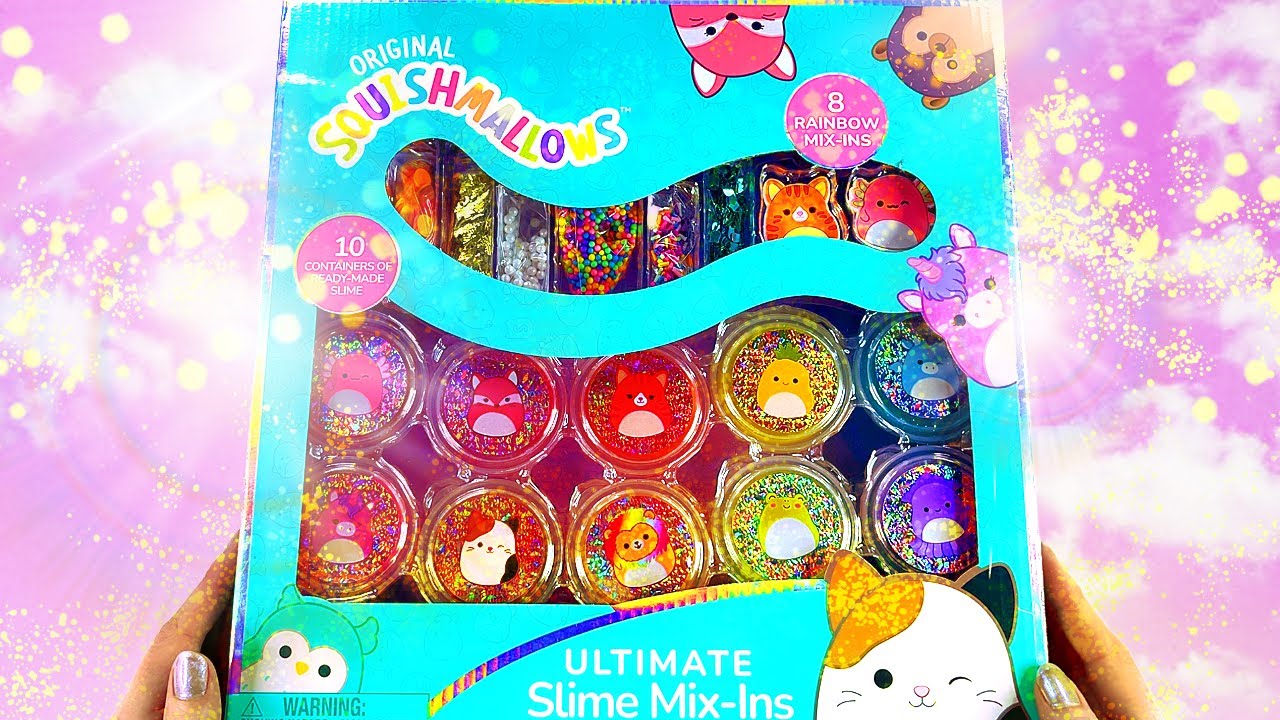 [ASMR] Unboxing Squishmallows Ultimate Slime Mix Ins