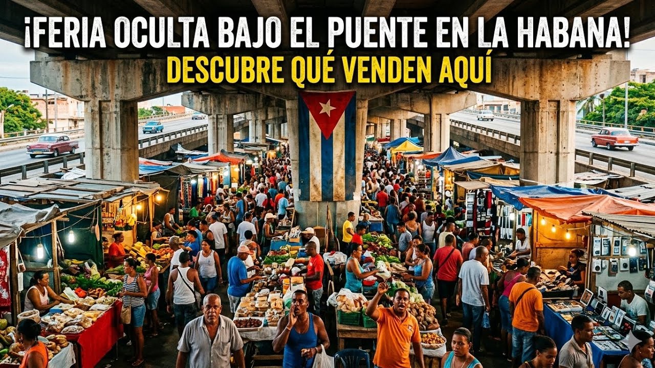 👀ESTE ES  EL MERCADO NEGRO OCULTO EN  CUBA  🇨🇺 debajo de un puente