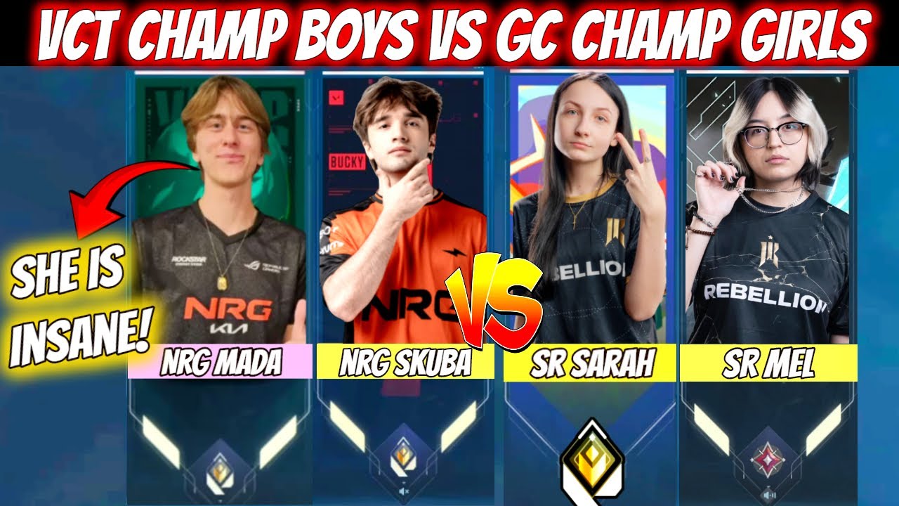 World Champ Boys Vs GC Champ Girls, NRG Mada & NRG Skuba Faced SR Sarah & SR meL in Ranked Ft. Rossy