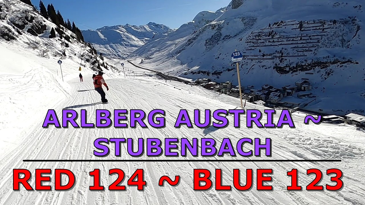 Arlberg Austria Skiing | Stubenbach Red 124 Blue 123 to Trittkopf POV GoPro 2025