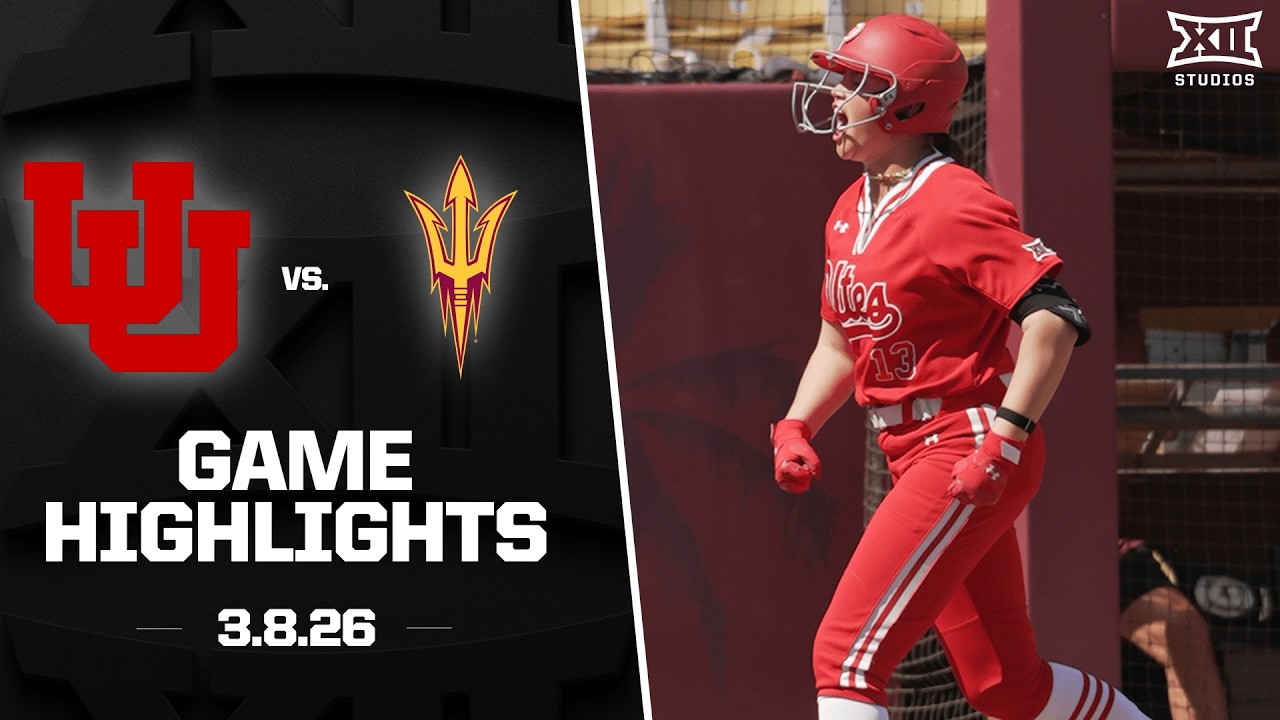 Utah vs. #21 Arizona State Highlights (3.8.26) | 2026 Big 12 Softball