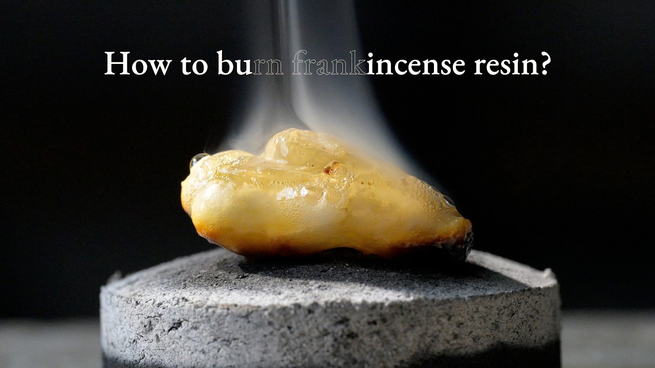 How to burn frankincense resin? Boswellia sacra from oman. #frankincense #asmr #incense