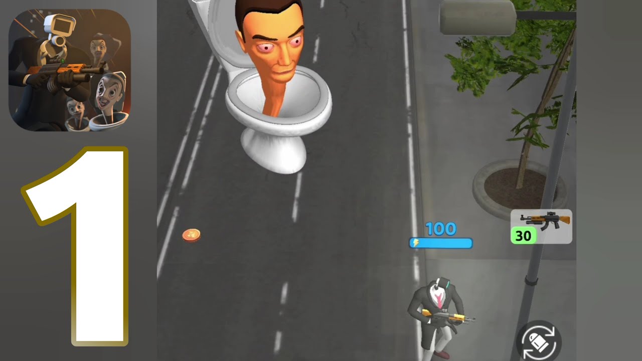 Skibidi War: Toilet Attack - Gameplay Walkthrough Part 1 - Tutorial & Boss Fight (Ios,Android)