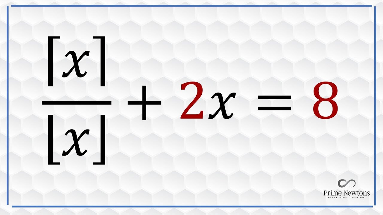 Ceiling over floor plus 2x = 8