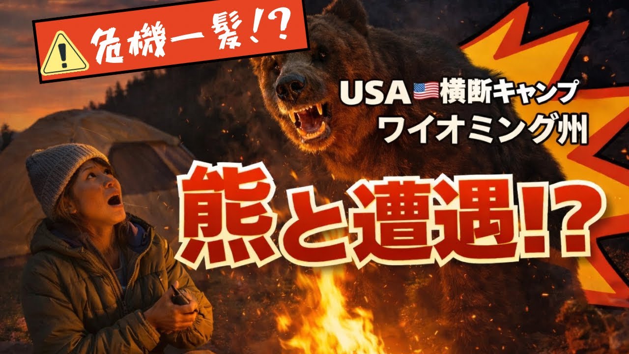【USA横断旅】ワイオミングの大自然でキャンプ…夜に熊出没！？｜RIDE★ON アメリカ旅記録 Vol.1