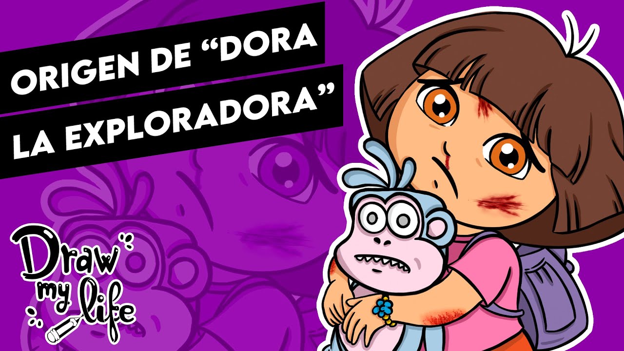 El TRÁGICO ORIGEN de DORA la EXPLORADORA | Draw My Life en Español