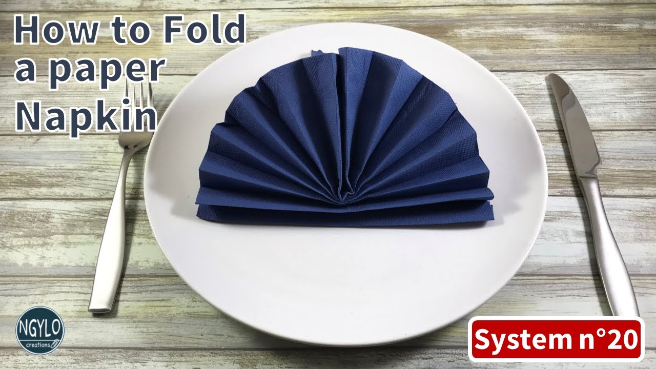 How to fold a paper napkin into a Standing Fan | Napkin folding
