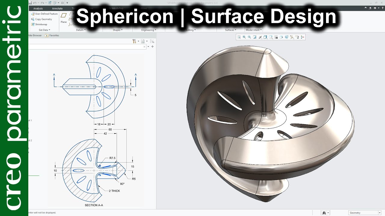 Sphericon - 2 in Creo Parametric