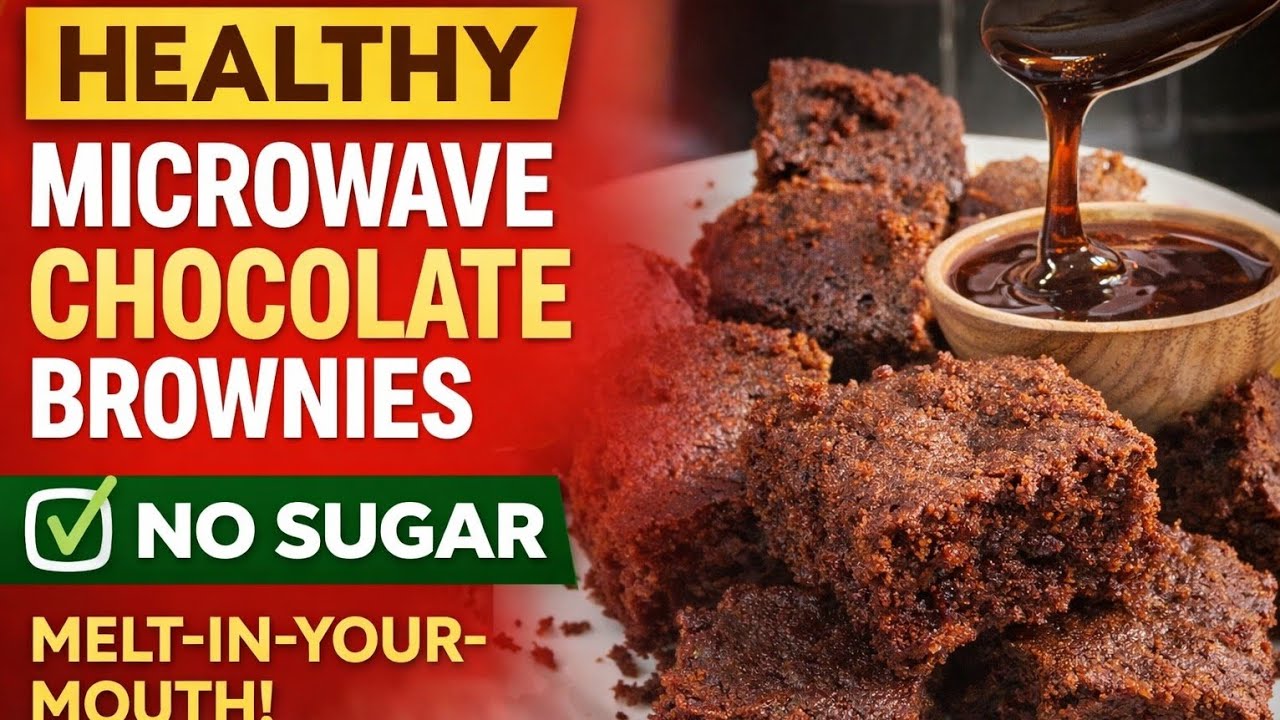 Healthy Microwave Chocolate Brownies🫠 | No Sugar,😋 No Oven🤩 | Date Syrup Brownies😘