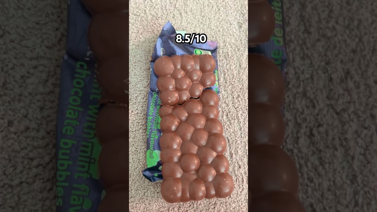 Cadbury mint chocolate, bubbly, bar review and taste #disney
