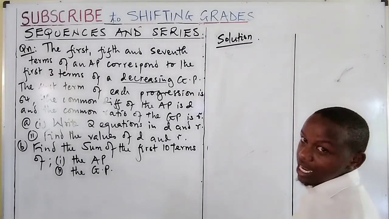 SEQUENCES AND SERIES - FURTHER COMPUTATIONS ON SEQUENCES AND SERIES