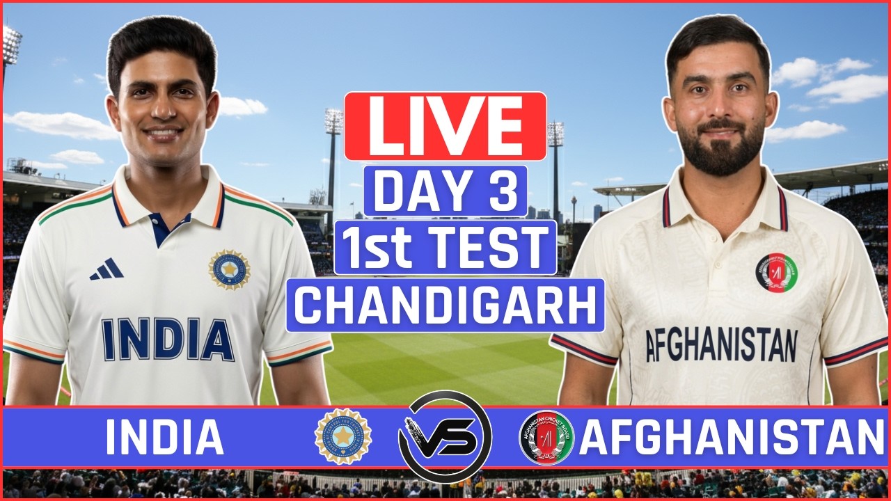 India vs Afghanistan 1st Test Day 3 Live | IND vs AFG Test Live Commentary | Afghanistan Innings