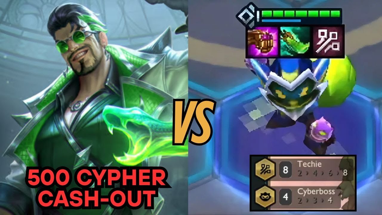 500 Cypher Cash-out  VS  8 Techies 4 Cyberboss Max Cap Board - Ziggs Techie Carry!  #tft #set14