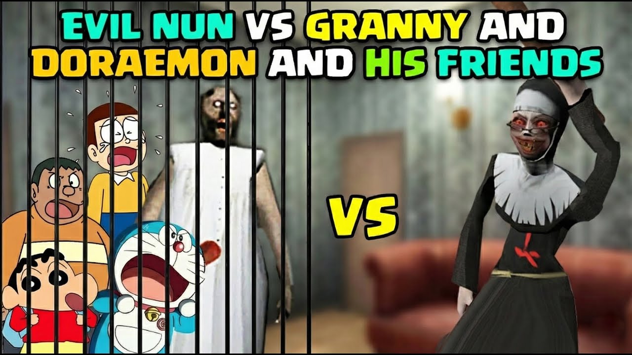 granny and doraemon and his friends vs evil nun I granny vs doraemon I doraemon granny I granny