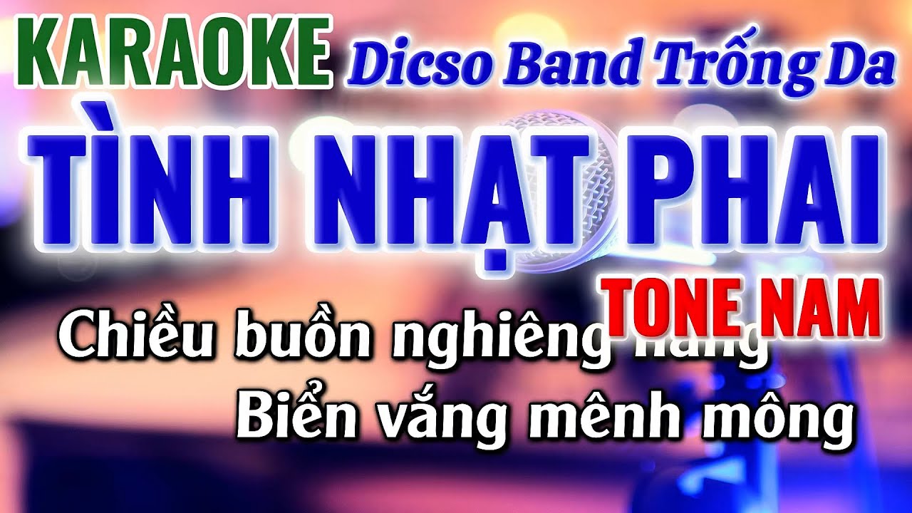 Karaoke Tình Nhạt Phai Tone Nam Remix Dicso Band Trống Da 2026|Karaoke Huy Phát