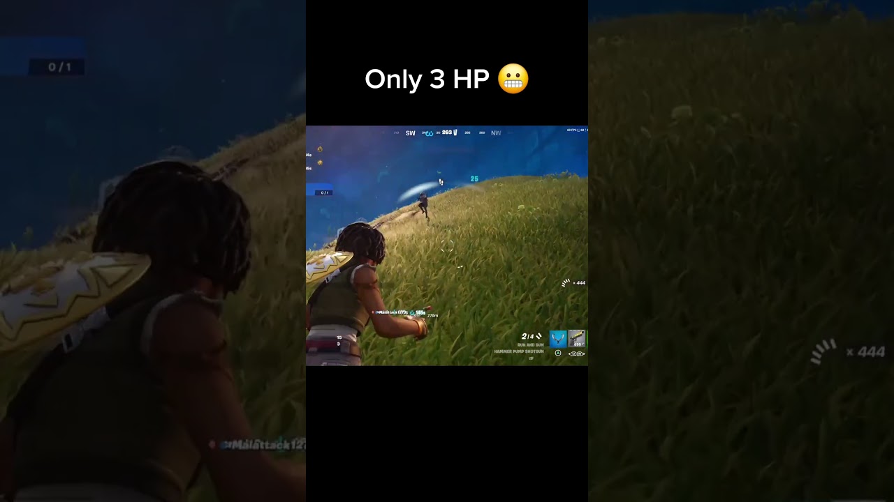 Only 3 HP #fortnite #unexpected #win #victoryroyale #kill