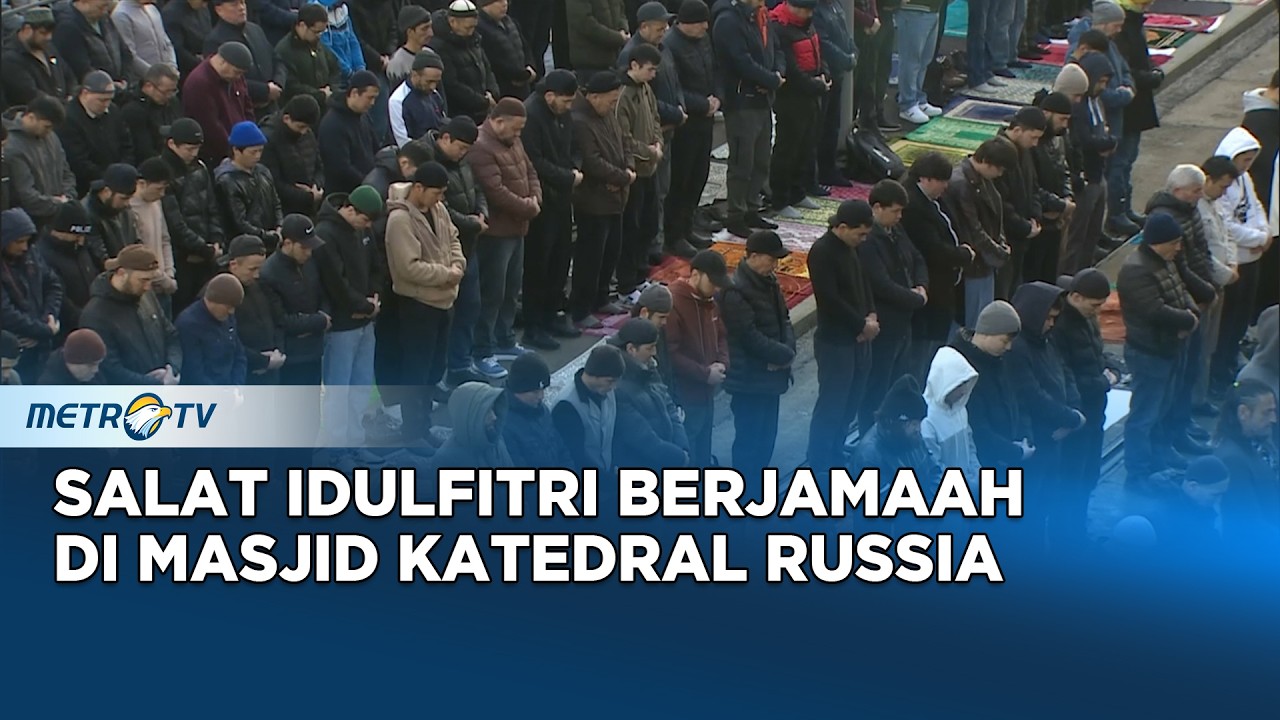 Ribuan Muslim Rayakan Idulfitri di Masjid Katedral Moskow