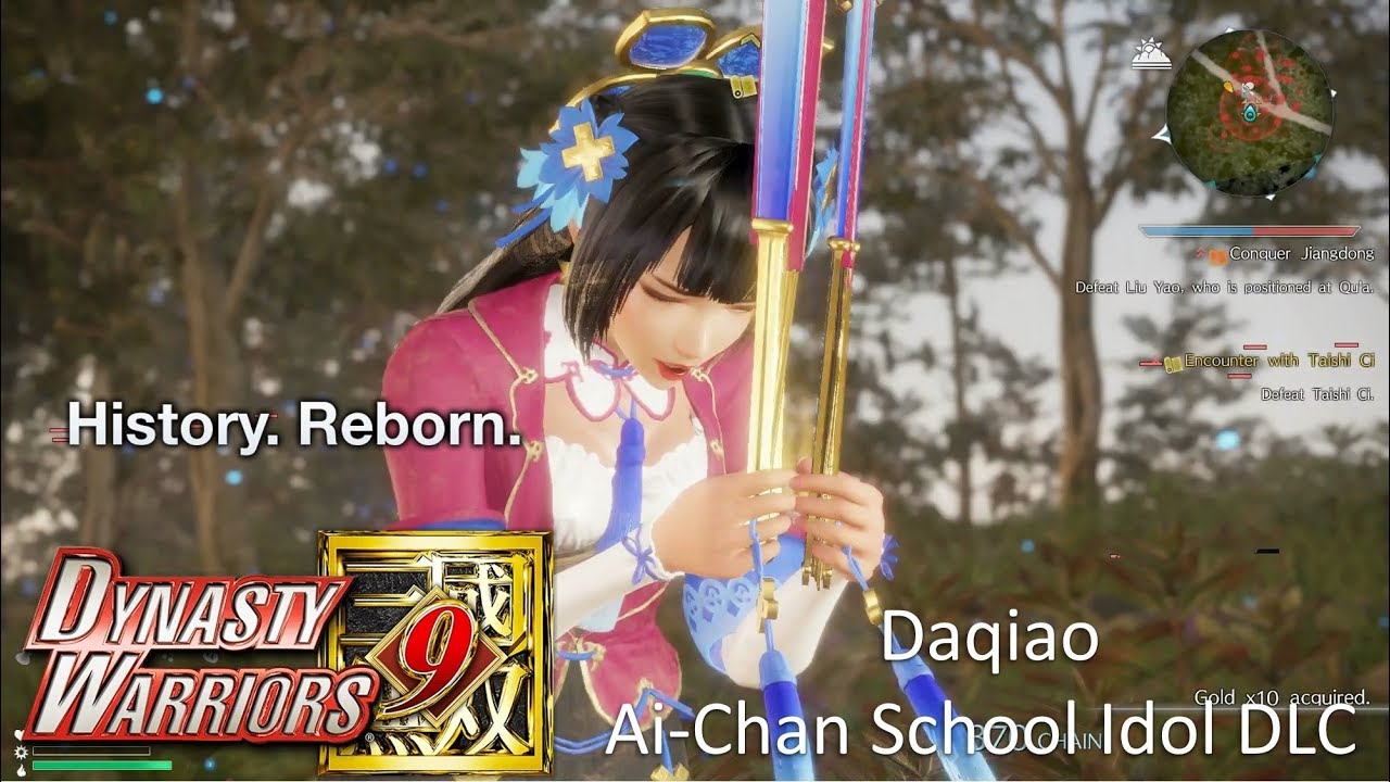 Dynasty Warriors 9 - Daqiao Ai-Chan School Idol DLC Costume Gameplay (Hard Difficulty)