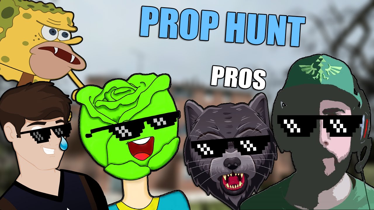 Una Esponja en Apuros, un Noob & CAZADORES PROS :'u - Prop Hunt con Kahuna, Lechu y Vector