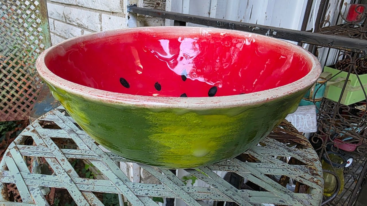 Did someone say Watermelon?  🍉   Paint a Watermelon Bowl with me today, using new Kiwi Underglazes. 
