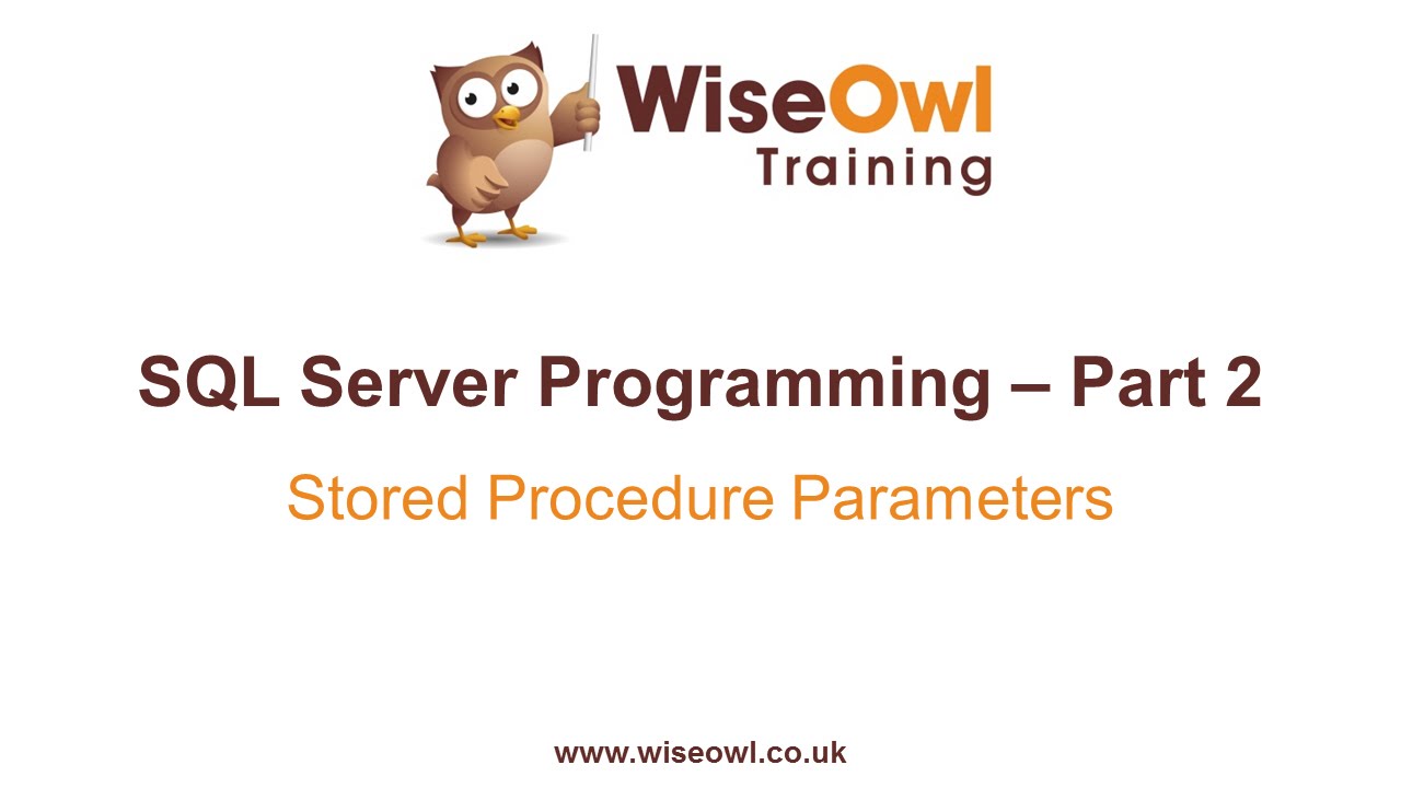 SQL Server Programming Part 2 - Stored Procedure Parameters