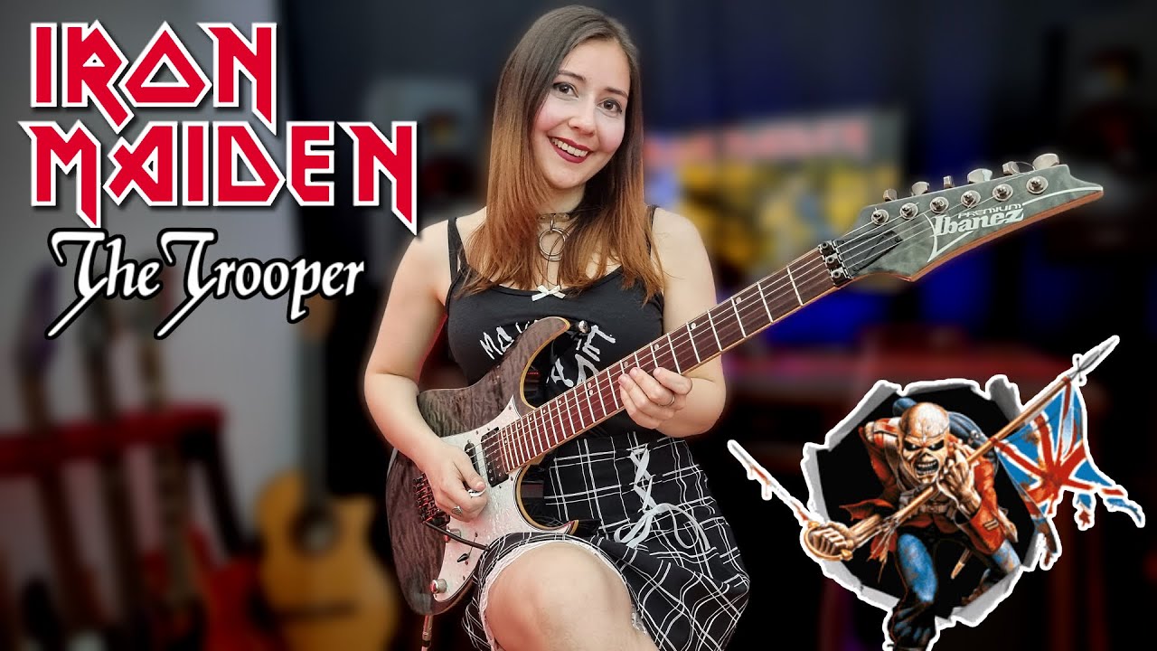 IRON MAIDEN - The Trooper Guitar Cover By Juliana Wilson