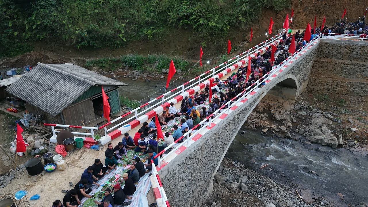 Cầu Cáng Dào ( T 143 )| Khánh Thành Cầu Cáng Dào dân bản đi đông vui như ngày hội