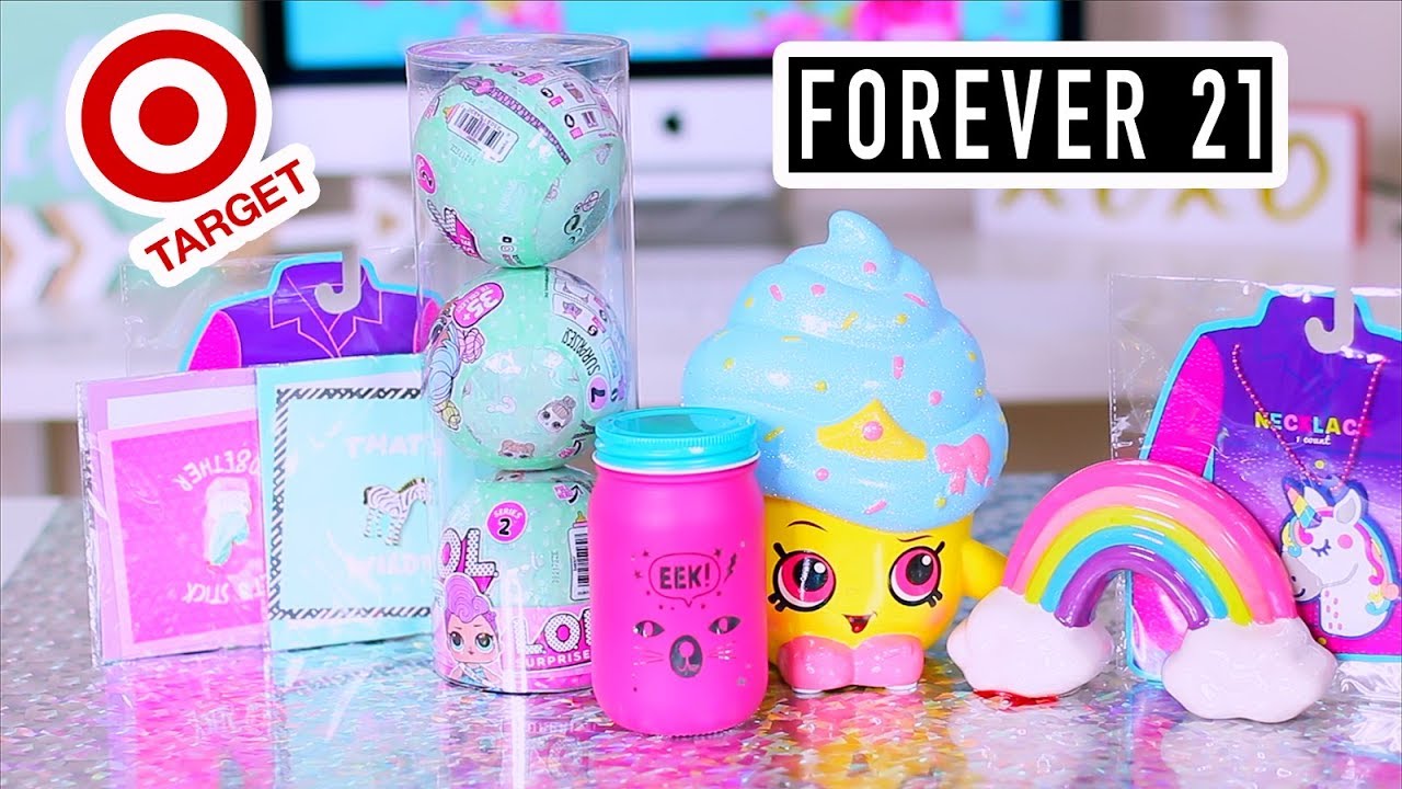 Cute Target & Forever 21 Haul - Room & Desk Decors & Cute Makeup & lol surprise toys