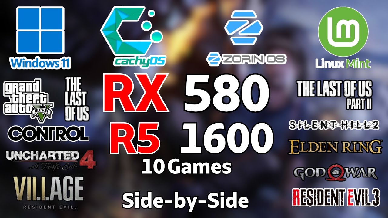 Linux vs Windows – The Most Detailed RX 580 Benchmark Ever (R5 1600, 10 Games, Side-By-Side)