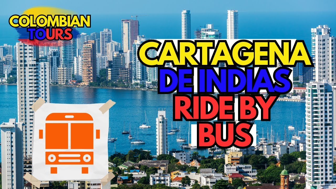 CARTAGENA, COLOMBIA, PUBLIC BUS RIDE IN TRANSCARIBE FROM STADIUMS TO CENTRO.