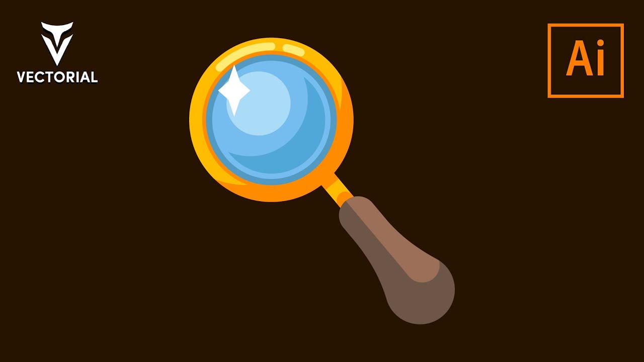 Magnifying glass tutorial in Adobe Illustrator 2020