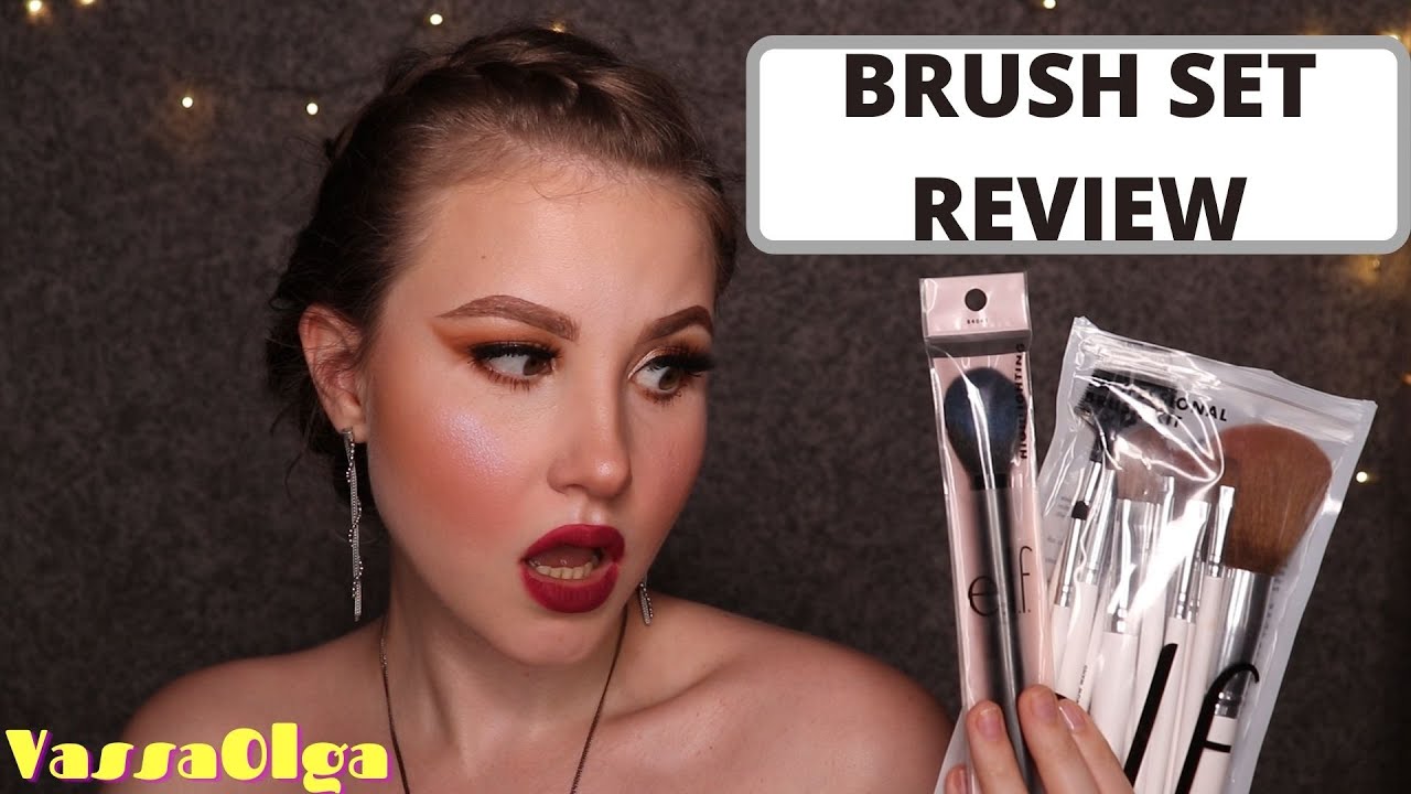 Professional Brush Set Review | ELF | Makeup Review | VassaOlga