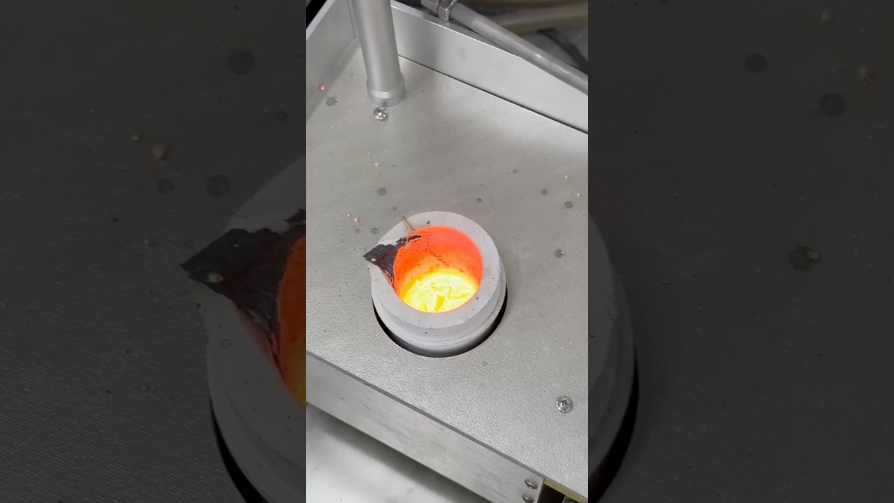 It's fast! Melt precious metals in three minutes. #goldfactory #goldprocessing