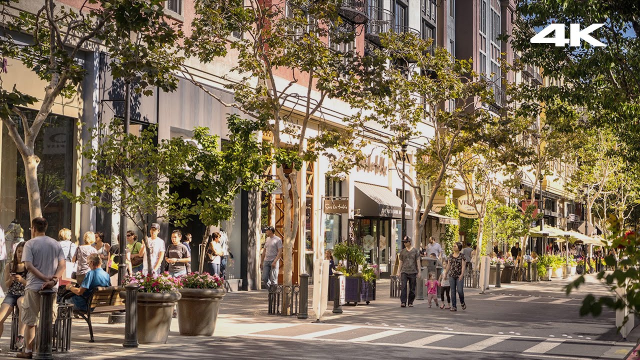 🇺🇸 Santana Row Walking Tour &middot; 4K HDR