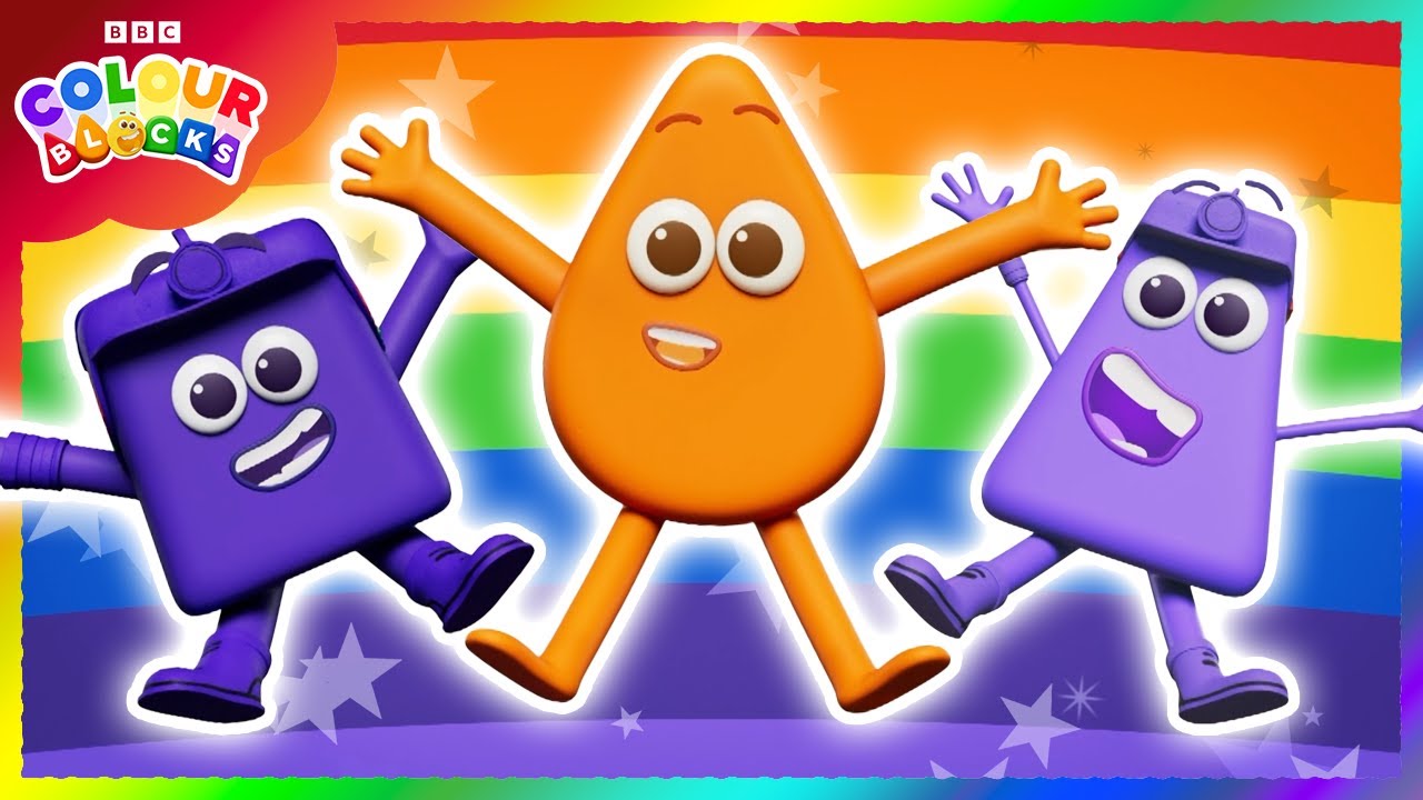 Vamos fazer um arco-íris | Crianças aprendem as cores | Colourblocks