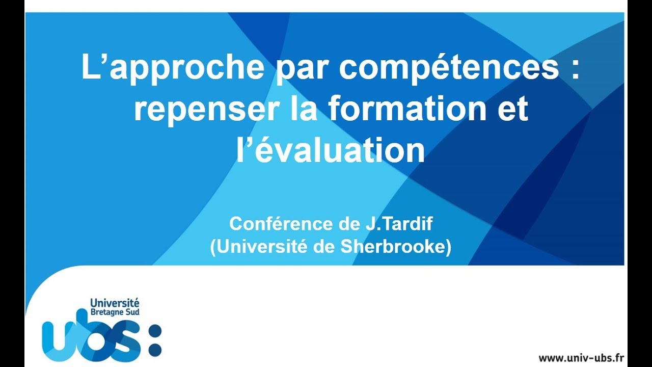 Conférence de Jacques Tardif sur l'approche compétences