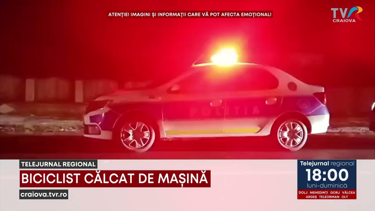 BICICLIST CĂLCAT DE MAȘINĂ