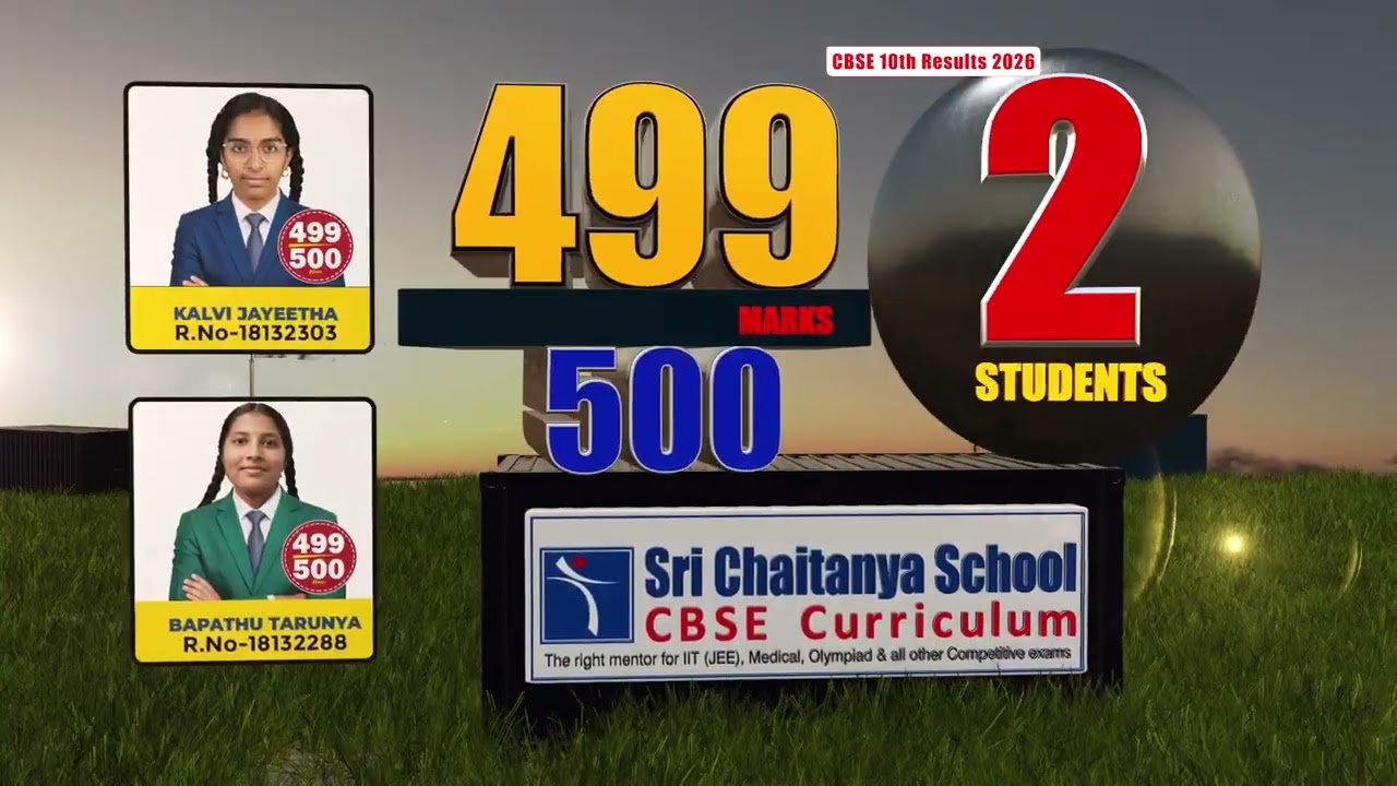 Breaking News | India&rsquo;s Top Scores in CBSE 10th 2026 | Sri Chaitanya Leads with 499/500