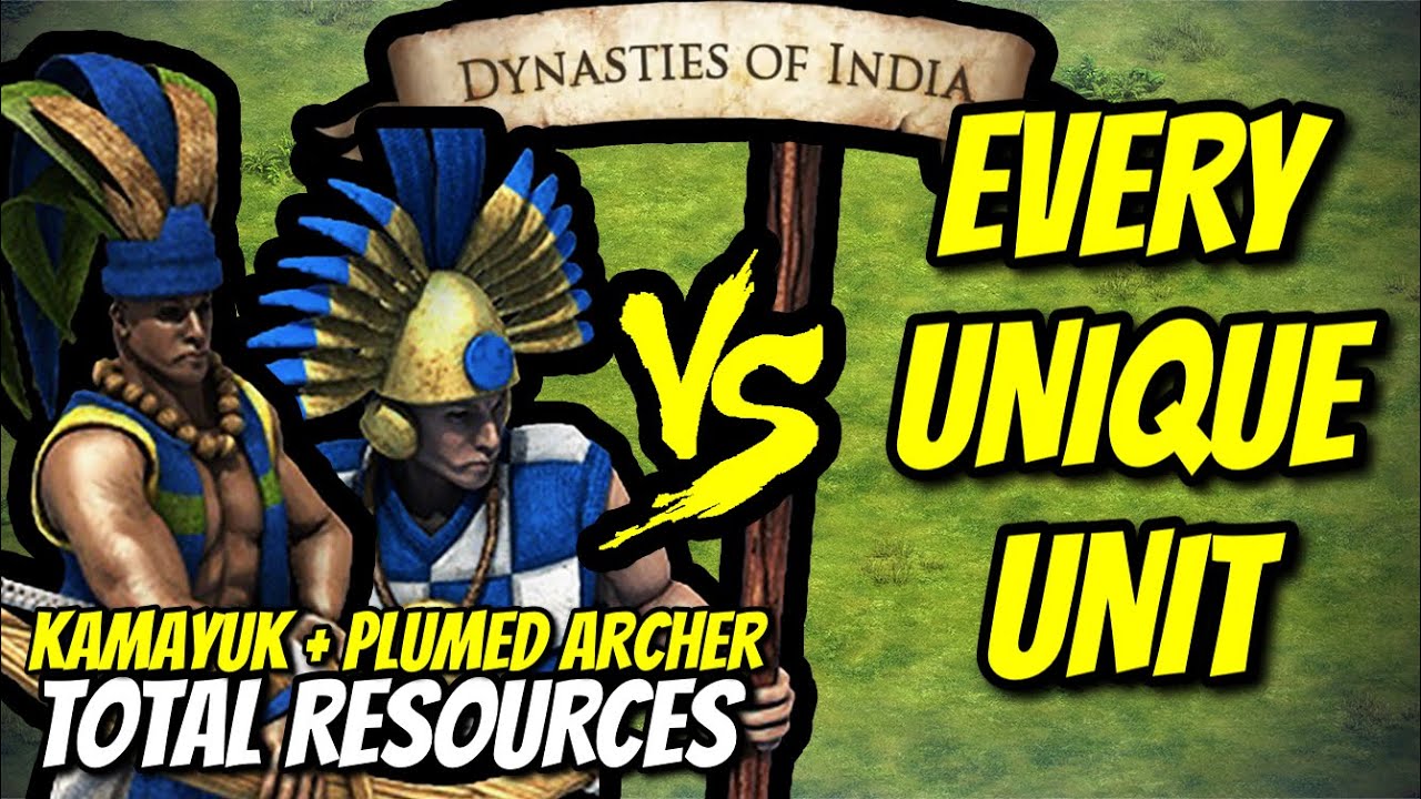 KAMAYUK + PLUMED ARCHER vs EVERY UNIQUE UNIT (Total Resources) | AoE II: DE