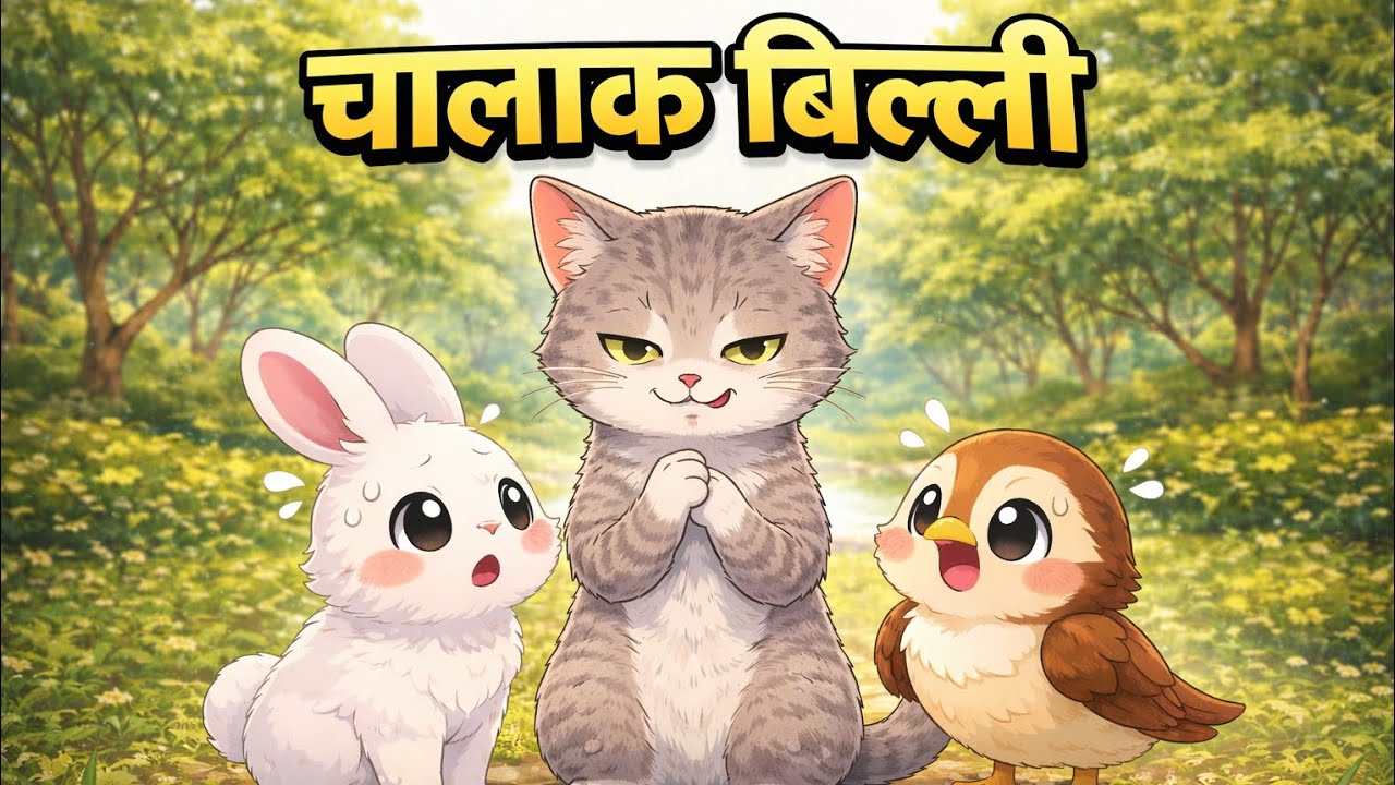 🐱 चालाक बिल्ली | पंचतंत्र की कहानी | Panchtantra Stories | Bedtime Stories for Kids | Moral Lok