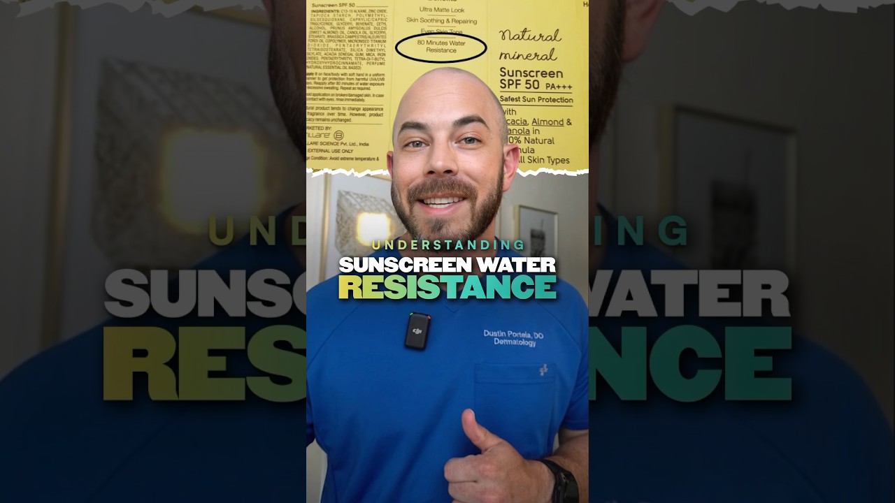 What does it mean if your sunscreen is water resistant? Derm explains!