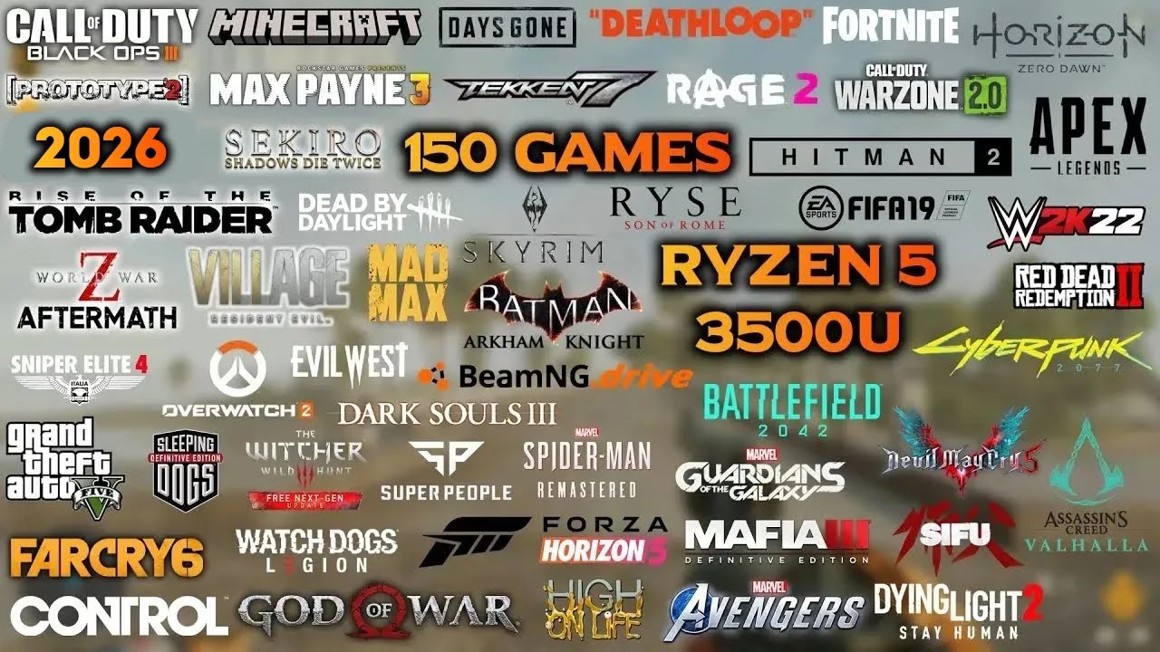 150 games on RYZEN 5 3500U in 2026 | games for LOW END LAPTOP
