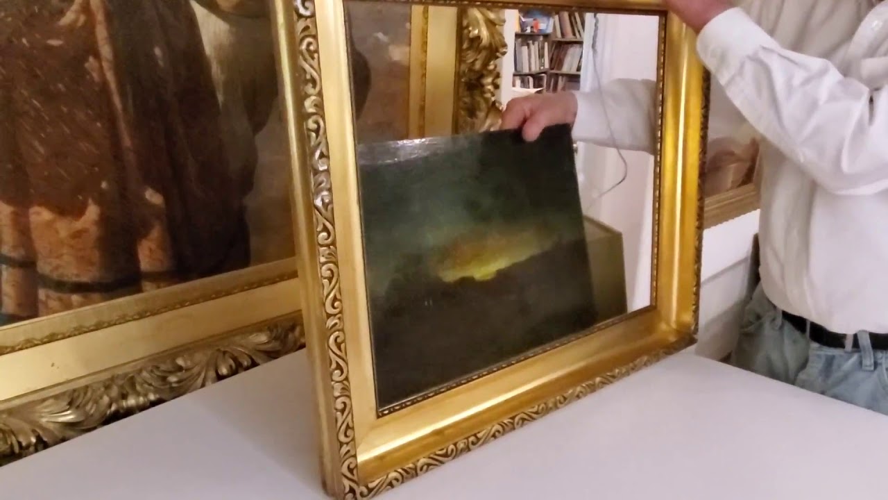 How To Frame A Dark Painting - Before and After