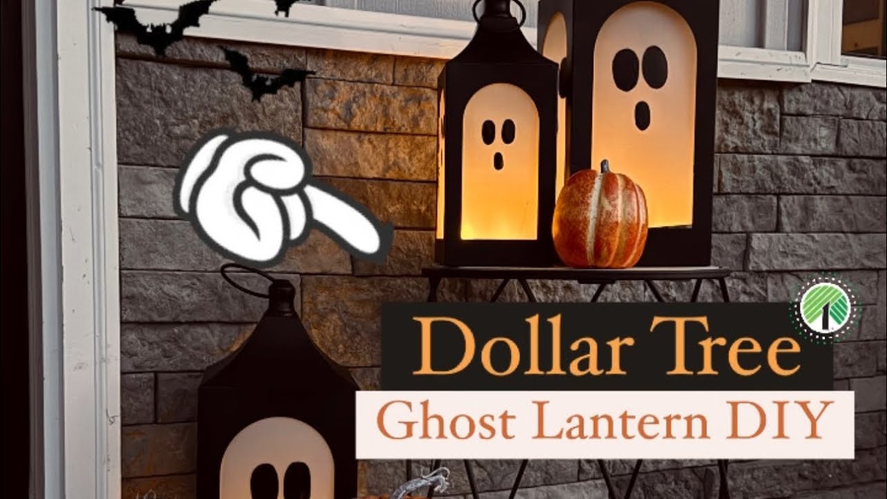 🤯Viral Dollar Tree ✨GHOST LANTERN 👻DIY #diy #dollartree #craft #fall #halloween #december