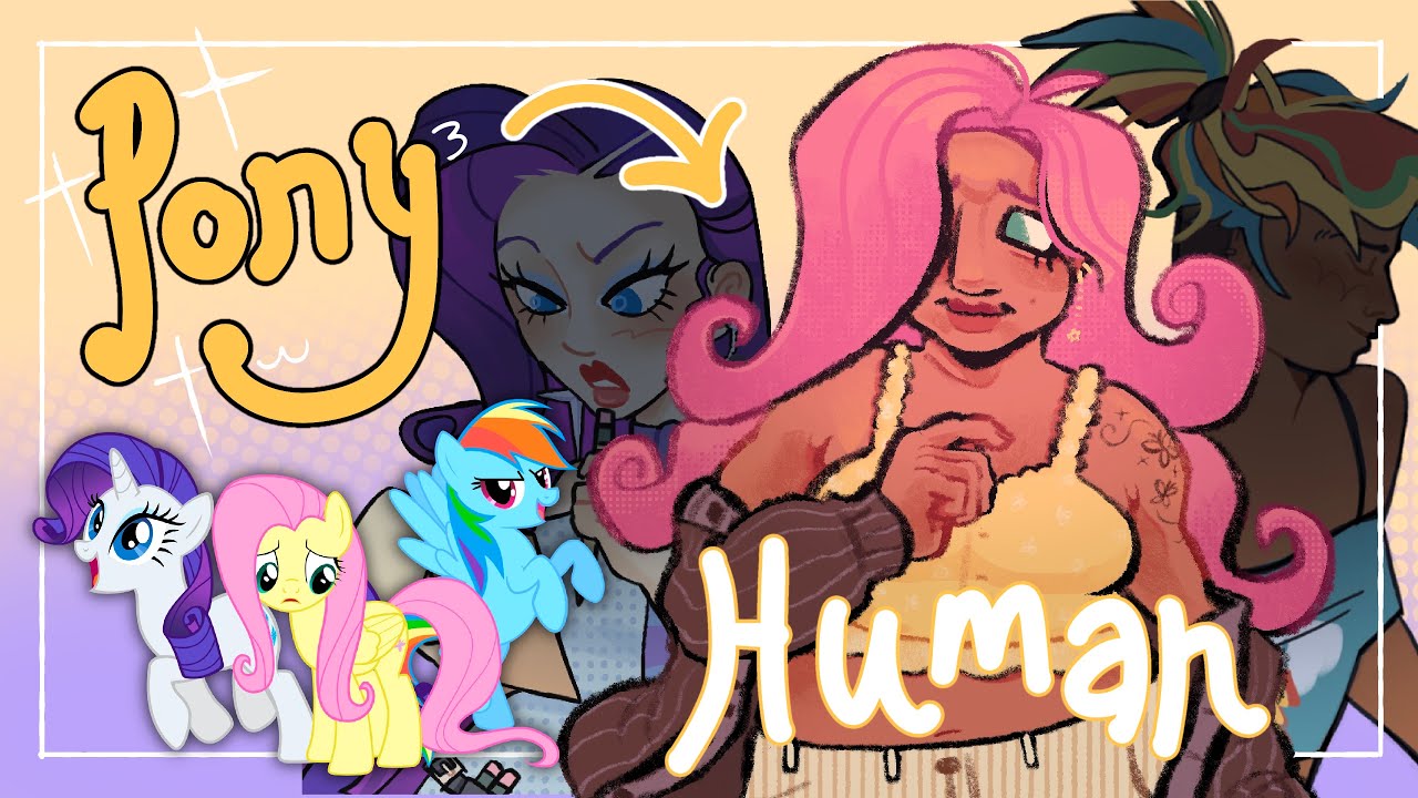 MLP PONIES As HUMANS (pt. 1): Drawing Challenge