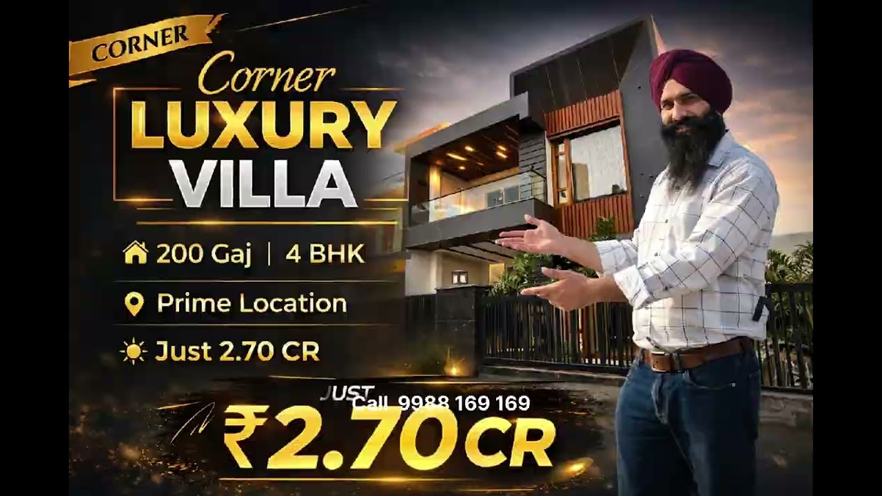 Only 1 Villa Left ⚠️200 Gaj Corner Luxury Villa 🏡4 BHK | Prime Location / Miss this = Regret later 