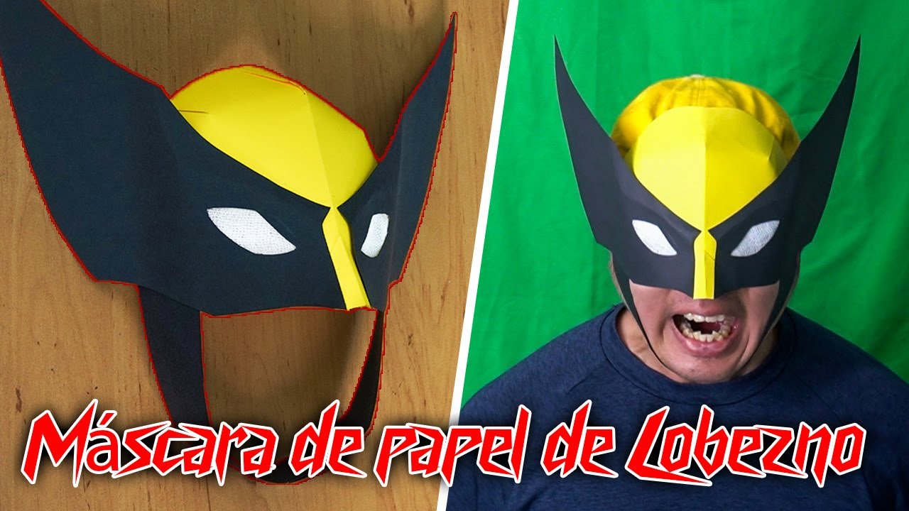Cómo hacer una máscara de Wolverine de papel || Como fazer uma máscara de Wolverine de papel