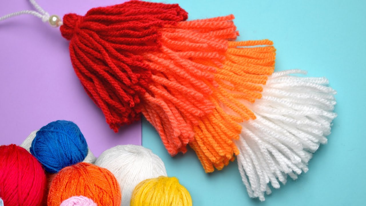 Easy tips to make yarn tassel | How to make tassel with yarn | Woolen tassel | Woolen hanging DIY